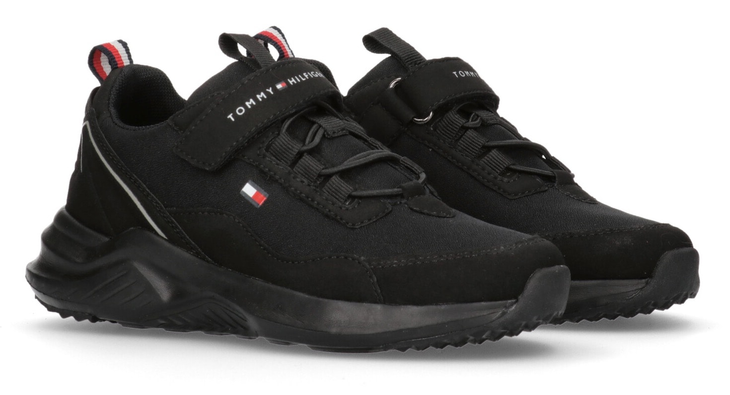 Tommy Hilfiger Sneaker online Klettverschluss SNEAKER Kleinsten LACE-UP »LOW CUT BLACK«, Gummizug | und für die mit bei