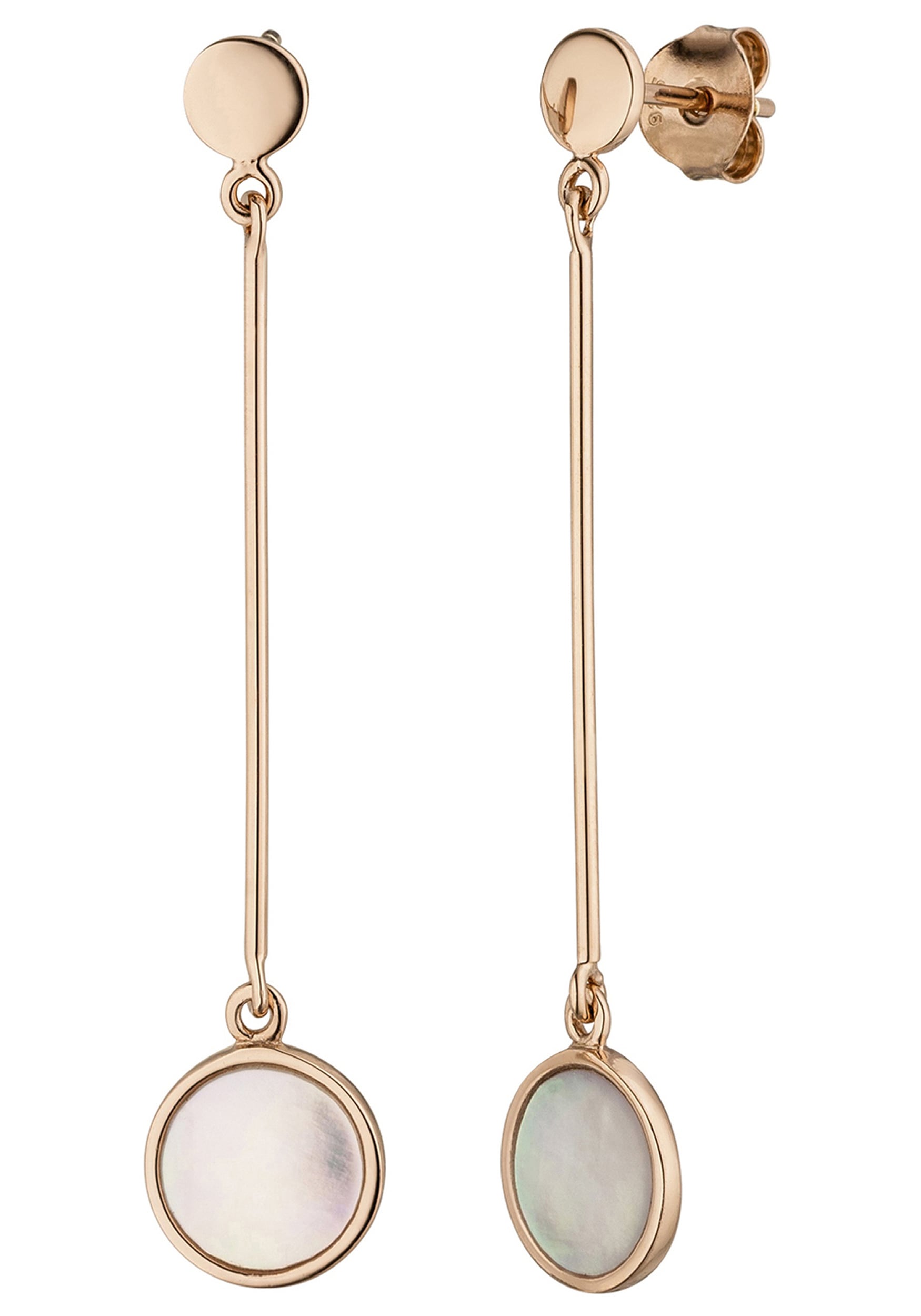 JOBO Paar Ohrhänger, 925 Silber roségold vergoldet mit Perlmutt-Einlagen im  Onlineshop | I'm walking