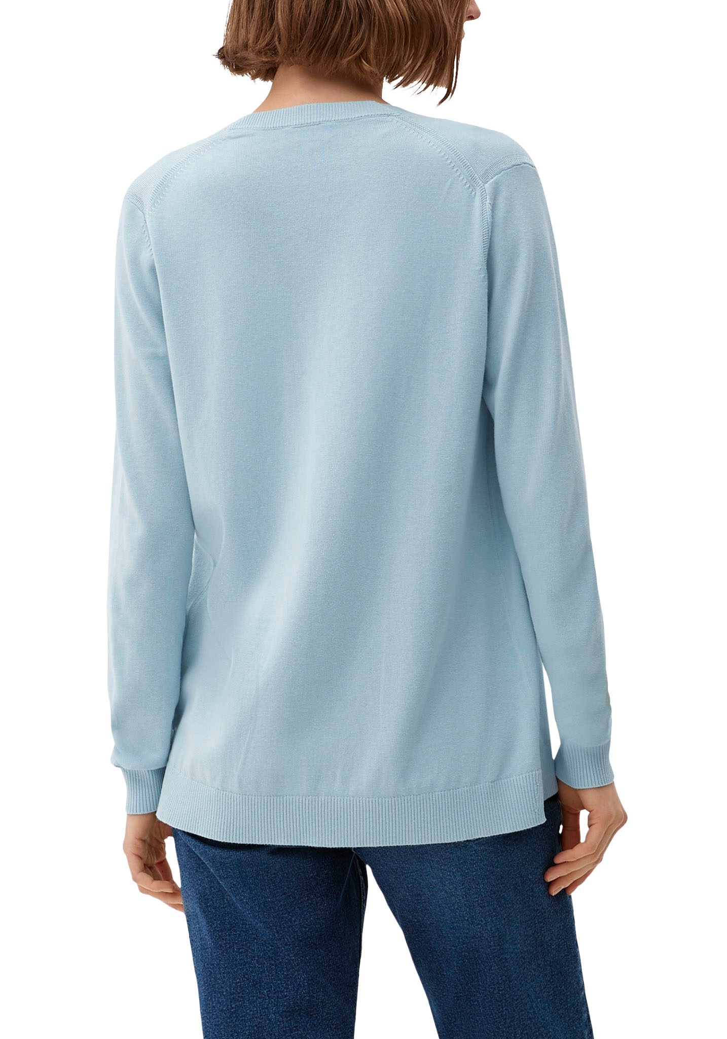 s.Oliver Strickjacke mit seitlichen Saumschlitzen