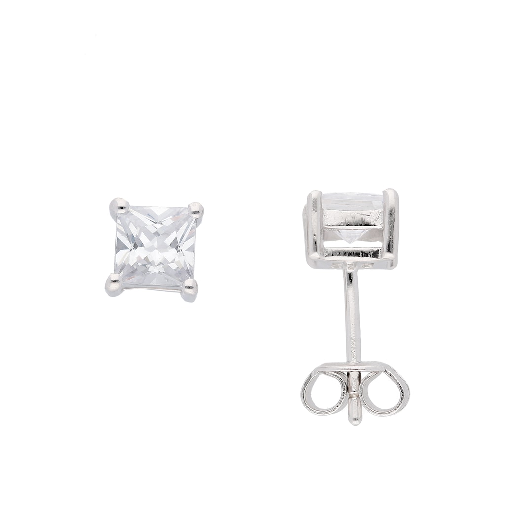 Adelia´s Paar Ohrhänger 925 Silber Ohrringe Ohrstecker mit Zirkonia mit  Zirkonia Silberschmuck für Damen