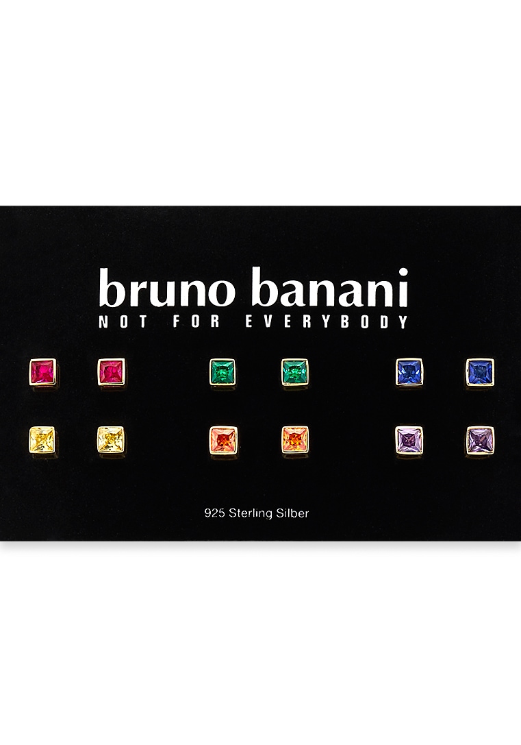 Bruno Banani Ohrstecker-Set Regenbogen B0026S/90/I7/1 B0026S/90/I7/2 (Set 12 tlg.) mit Zirkonia (synth.)