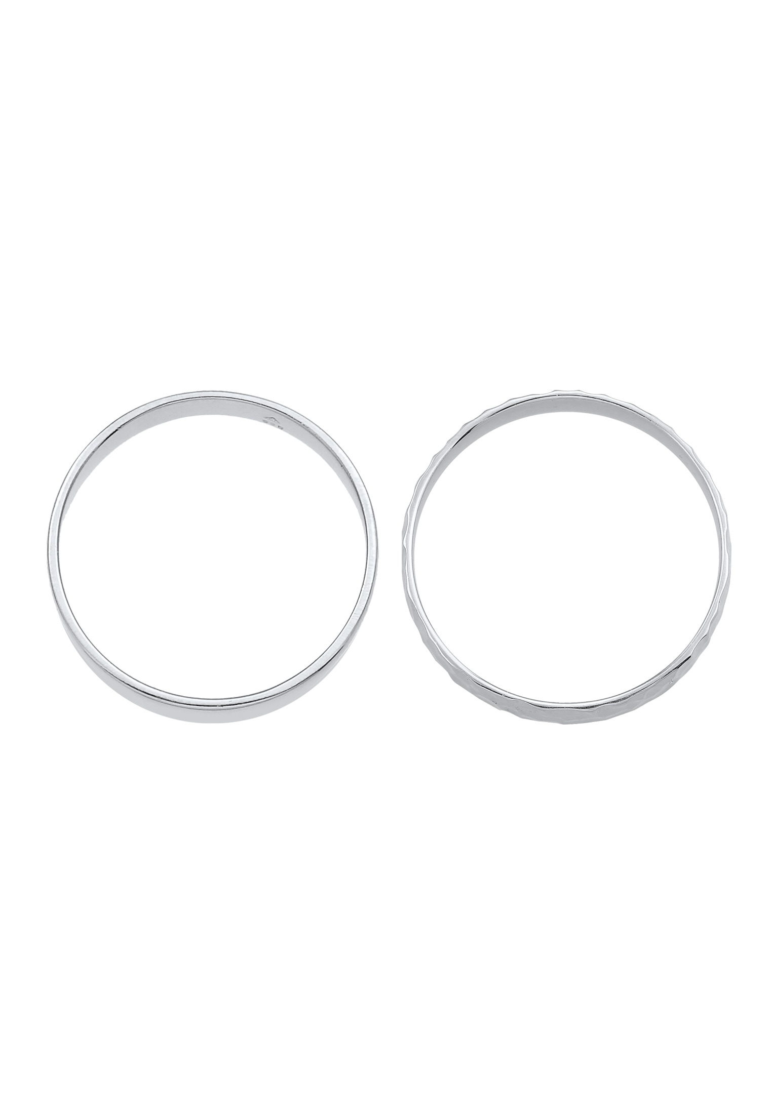 Kuzzoi Ring-Set »Kuzzoi | I\'m kaufen online Ring Set walking Gehämmert 925 Basic Silber«