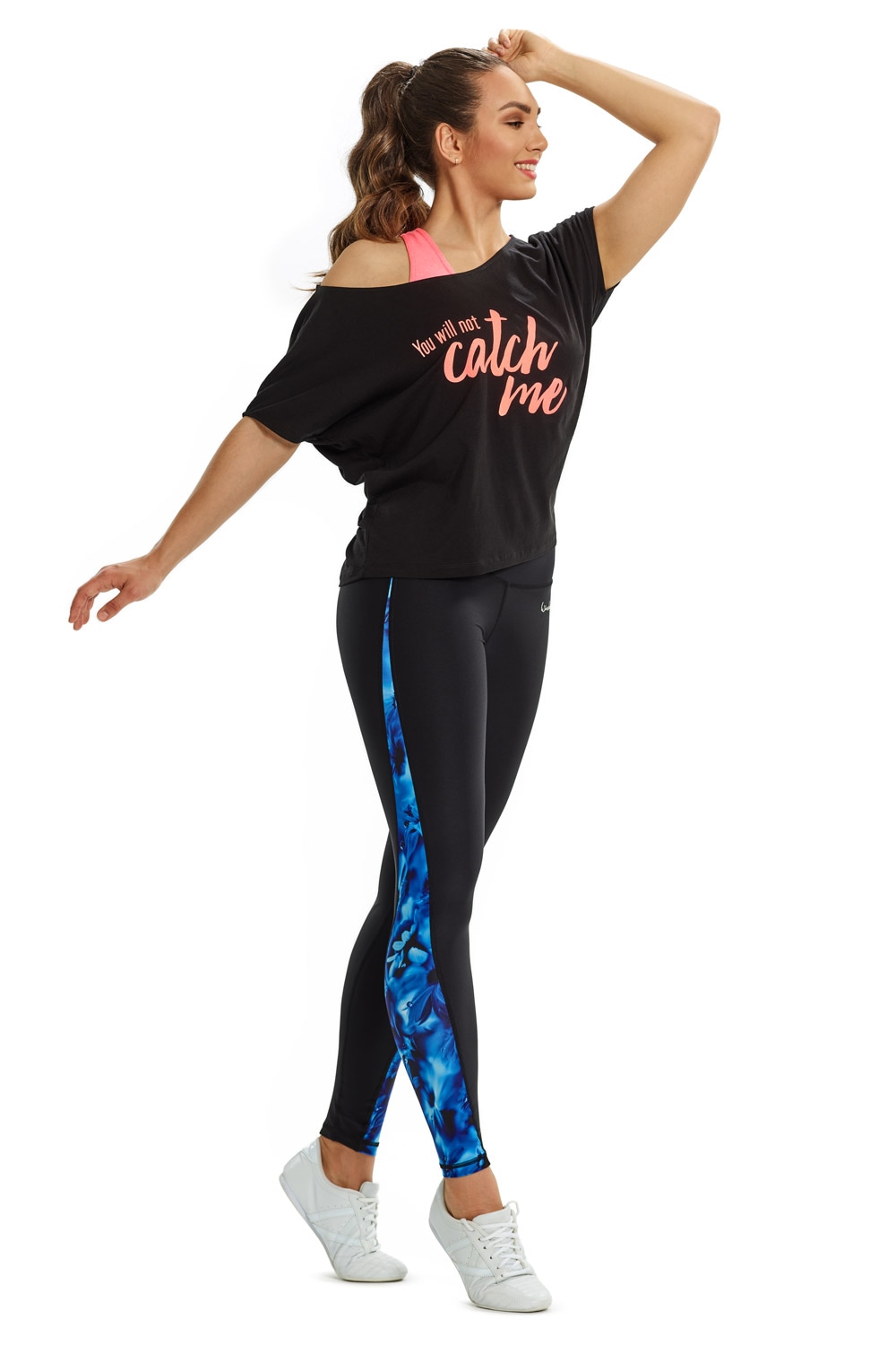 »MCT002 Winshape leicht«, I\'m walking | bestellen coralfarbenem Neon mit ultra Oversize-Shirt Glitzer-Aufdruck