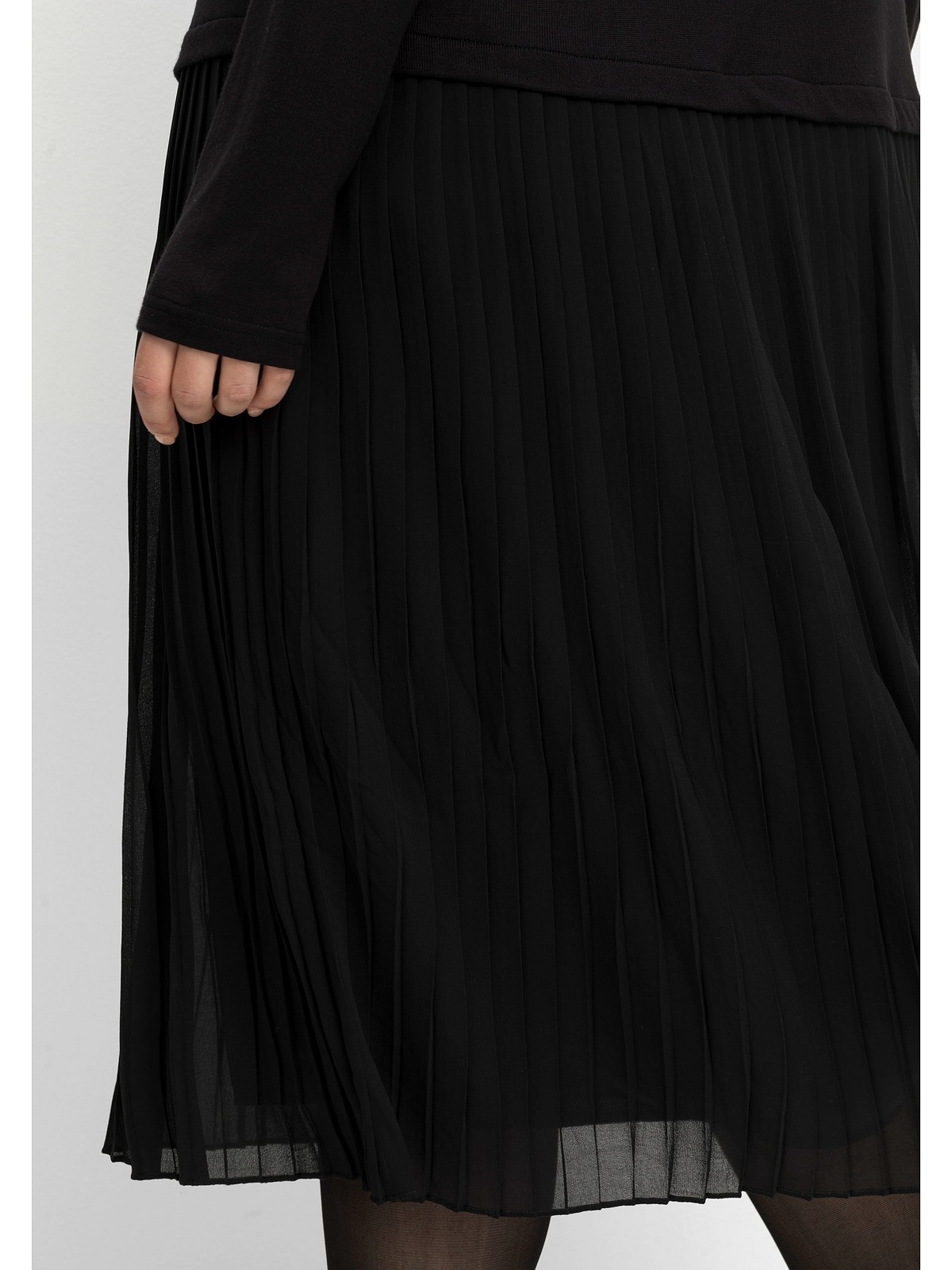 strickkleid mit plissee