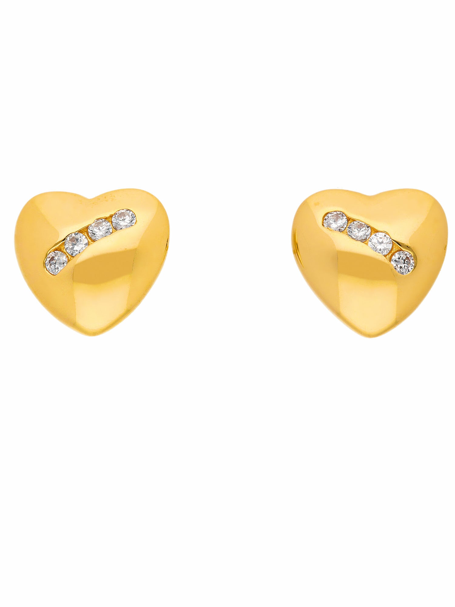 Adelia´s Paar Ohrhänger »333 Gold Ohrringe Ohrstecker Herz mit Zirkonia«,  mit Zirkonia Goldschmuck für Damen kaufen | I\'m walking | Ohrstecker