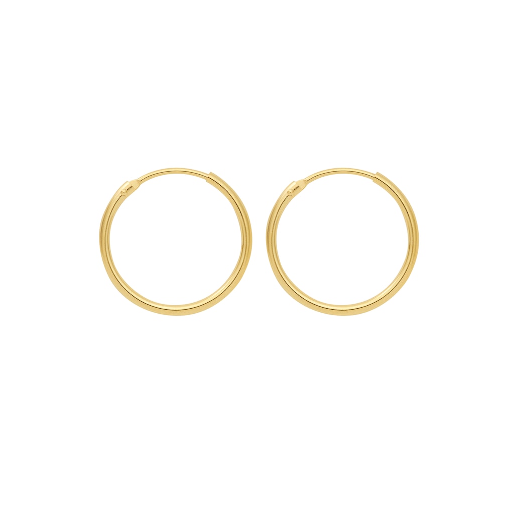 Damen für Ohrringe 15 333 Ohrhänger Gold Creolen Adelia´s mm Goldschmuck Paar Ø