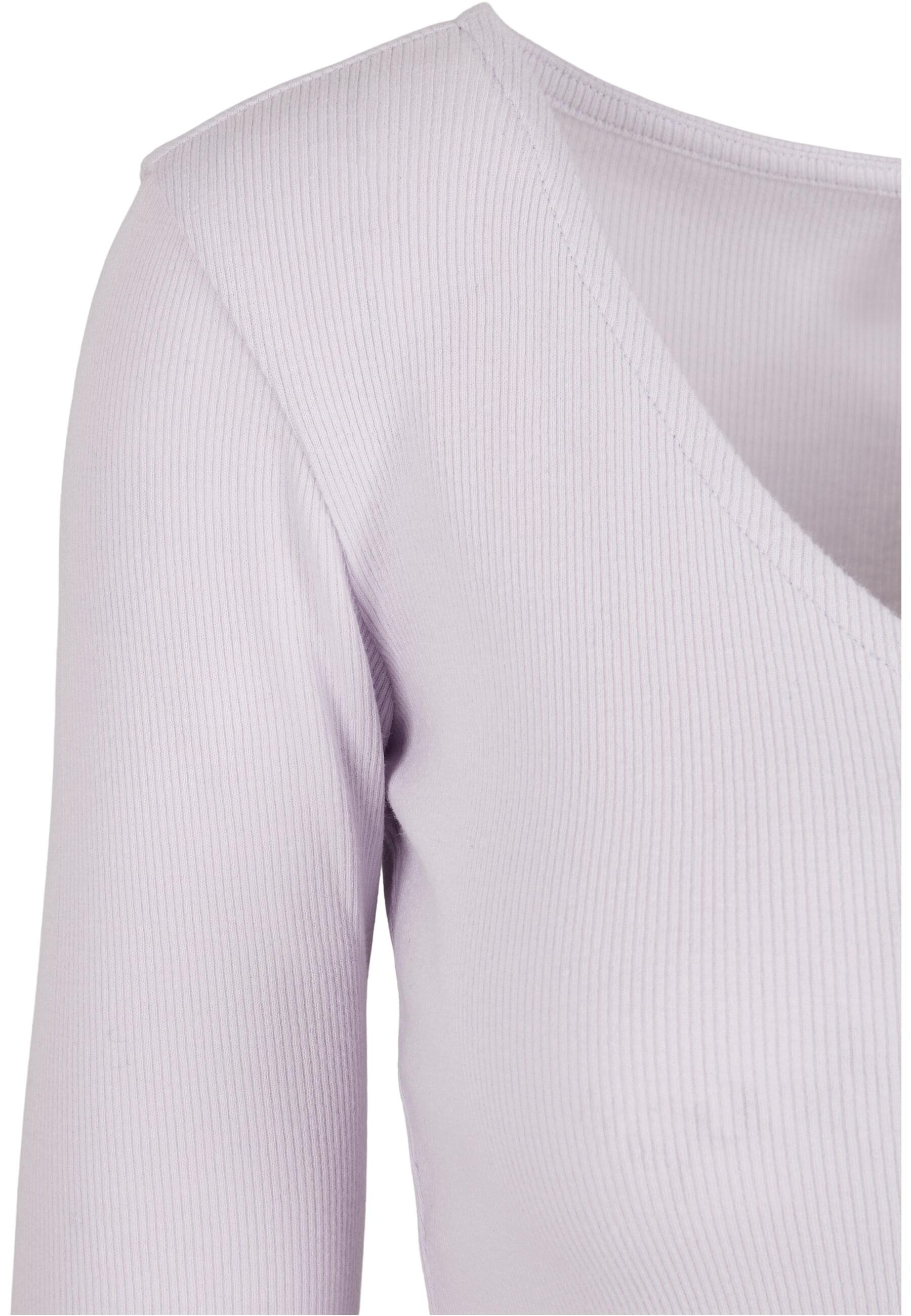 URBAN CLASSICS Langarmshirt »Damen Rib Ladies shoppen Cropped Cardigan«, (1 tlg.)