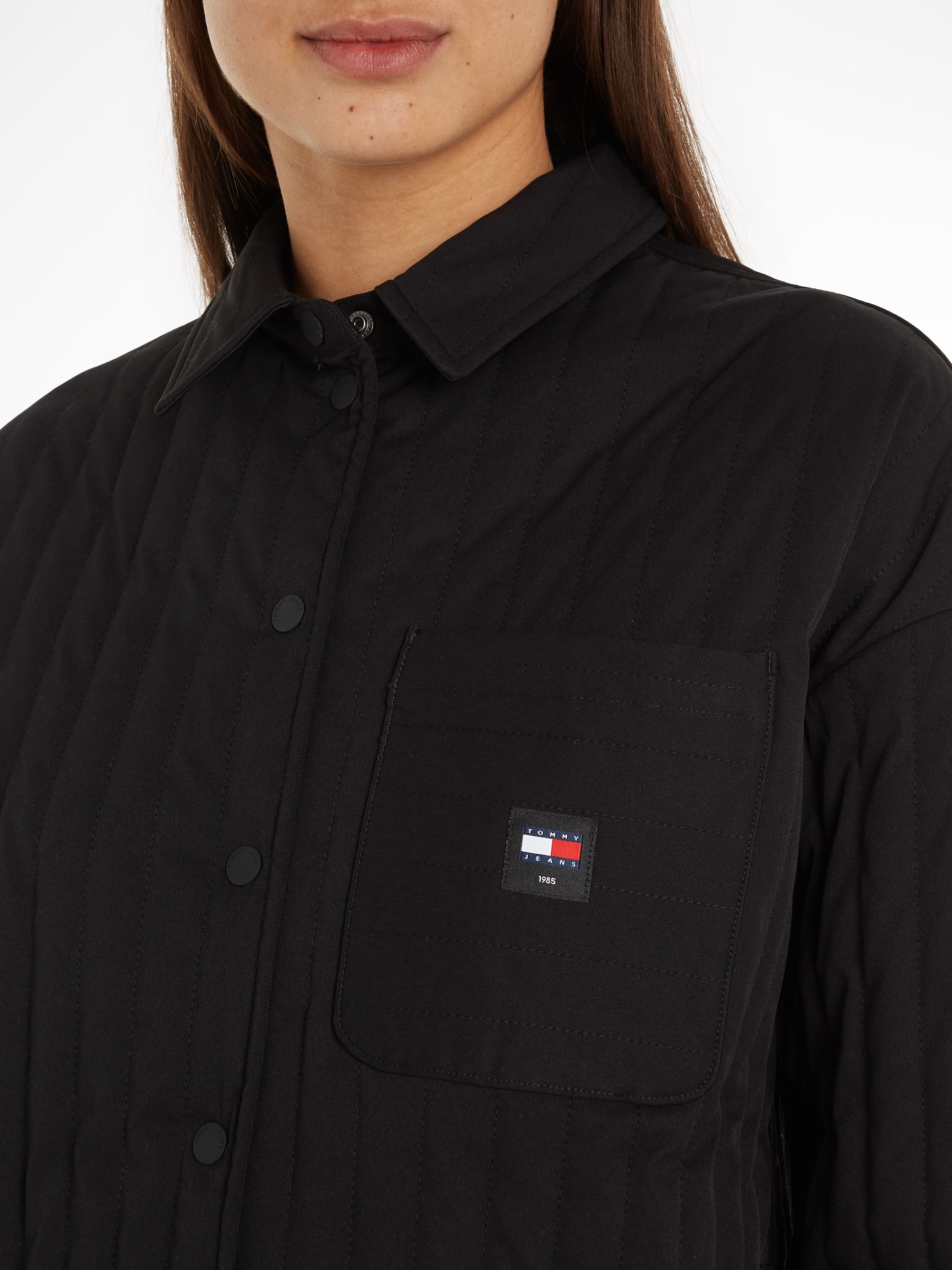 Tommy Jeans Logopatch online | Blusentop »TJW kaufen OVERSHIRT«, walking QUILTED I\'m mit