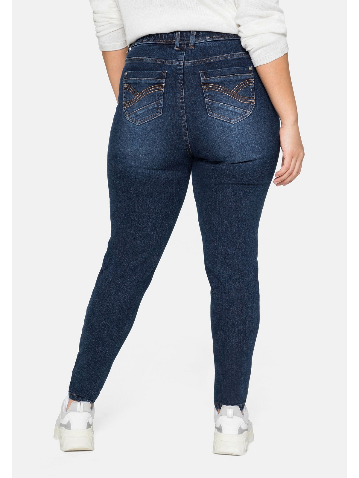 Sheego Stretch-Jeans »Große Größen«, mit | walking kaufen I\'m Gummibund und Gürtelschlaufen