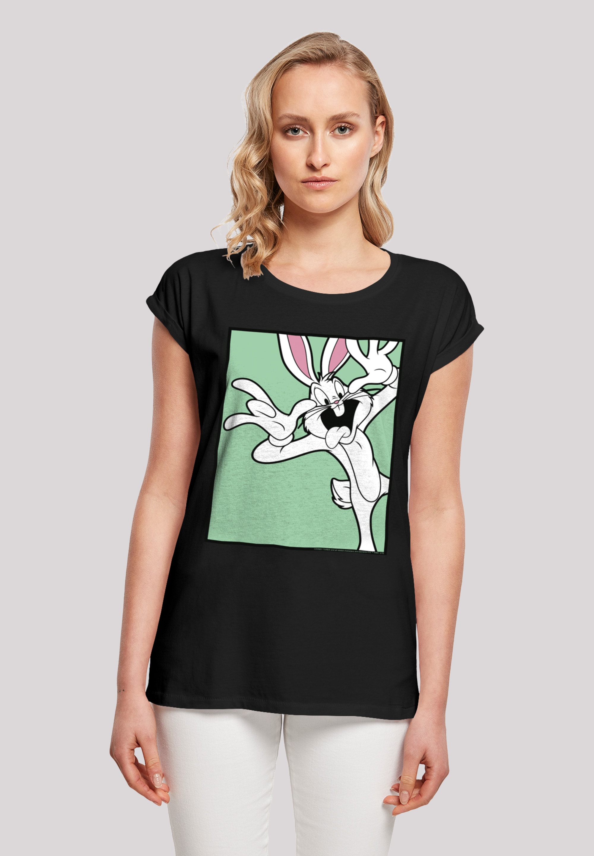 Bunny walking T-Shirt bestellen F4NT4STIC »Looney Print Funny Tunes Face«, I\'m Bugs |