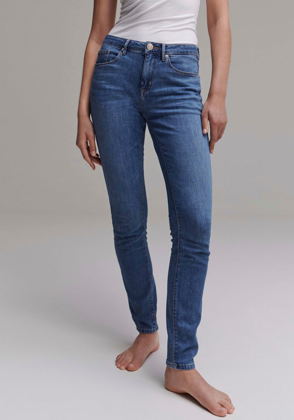 OPUS Skinny-fit-Jeans in »Elma«, Used-Waschung bestellen
