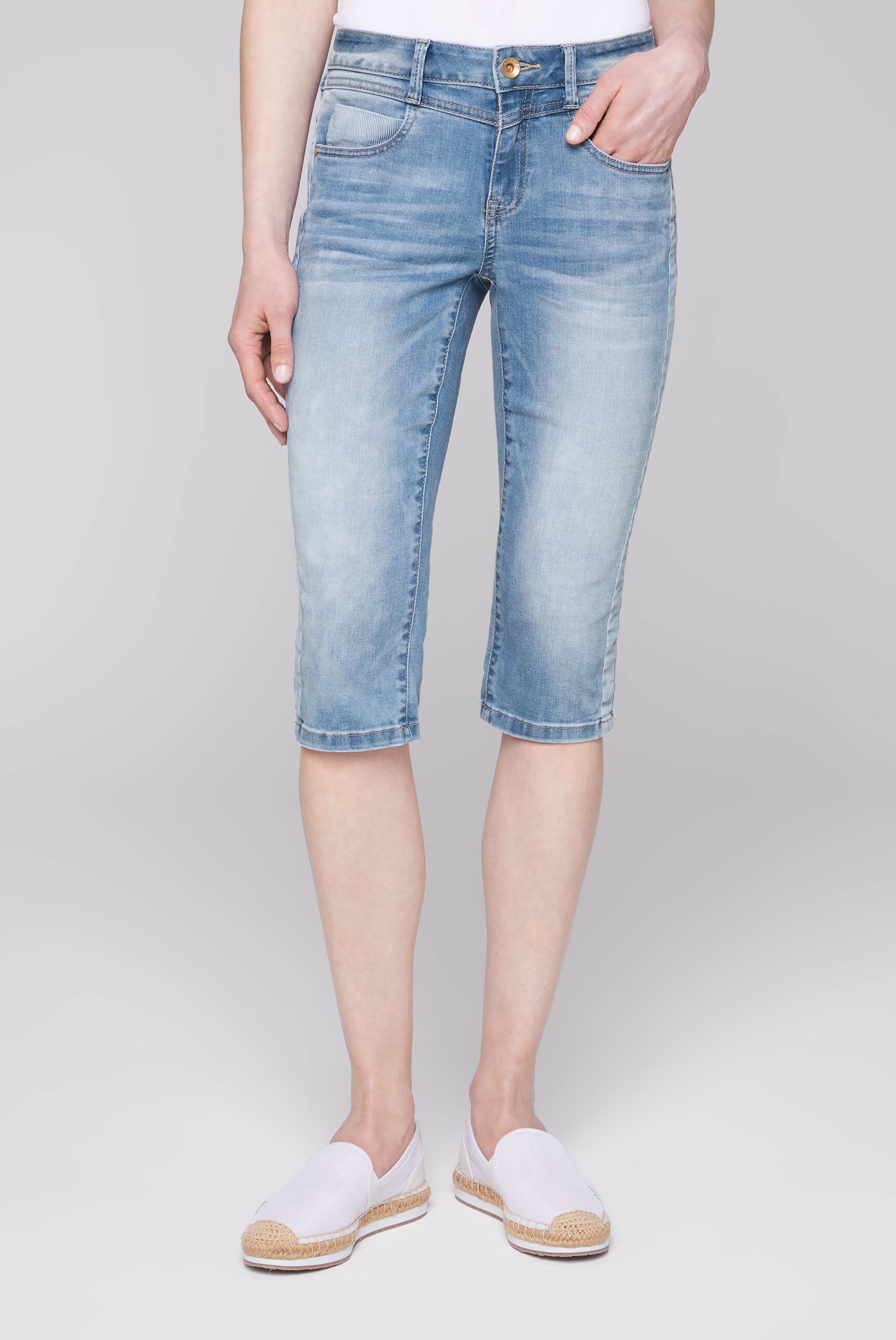 SOCCX Jeansshorts, mit 3D-Knittereffekten kaufen