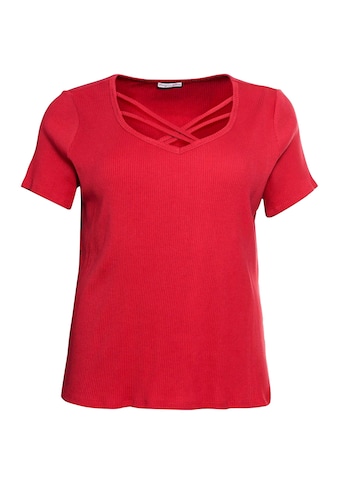 sheego by Joe Browns T-Shirt »T-Shirt«, in feiner Rippstruktur kaufen