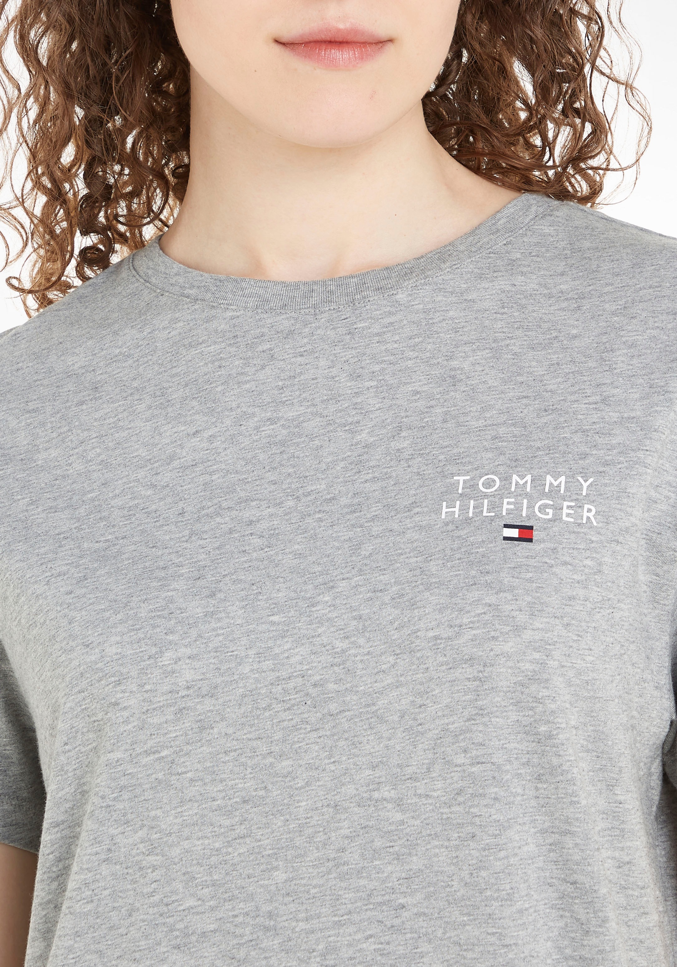 T-SHIRT Hilfiger Hilfiger mit Rechnung DRESS«, Logoaufdruck bestellen Nachthemd & auf Tommy SLEEVE Wäsche Tommy Underwear »SHORT