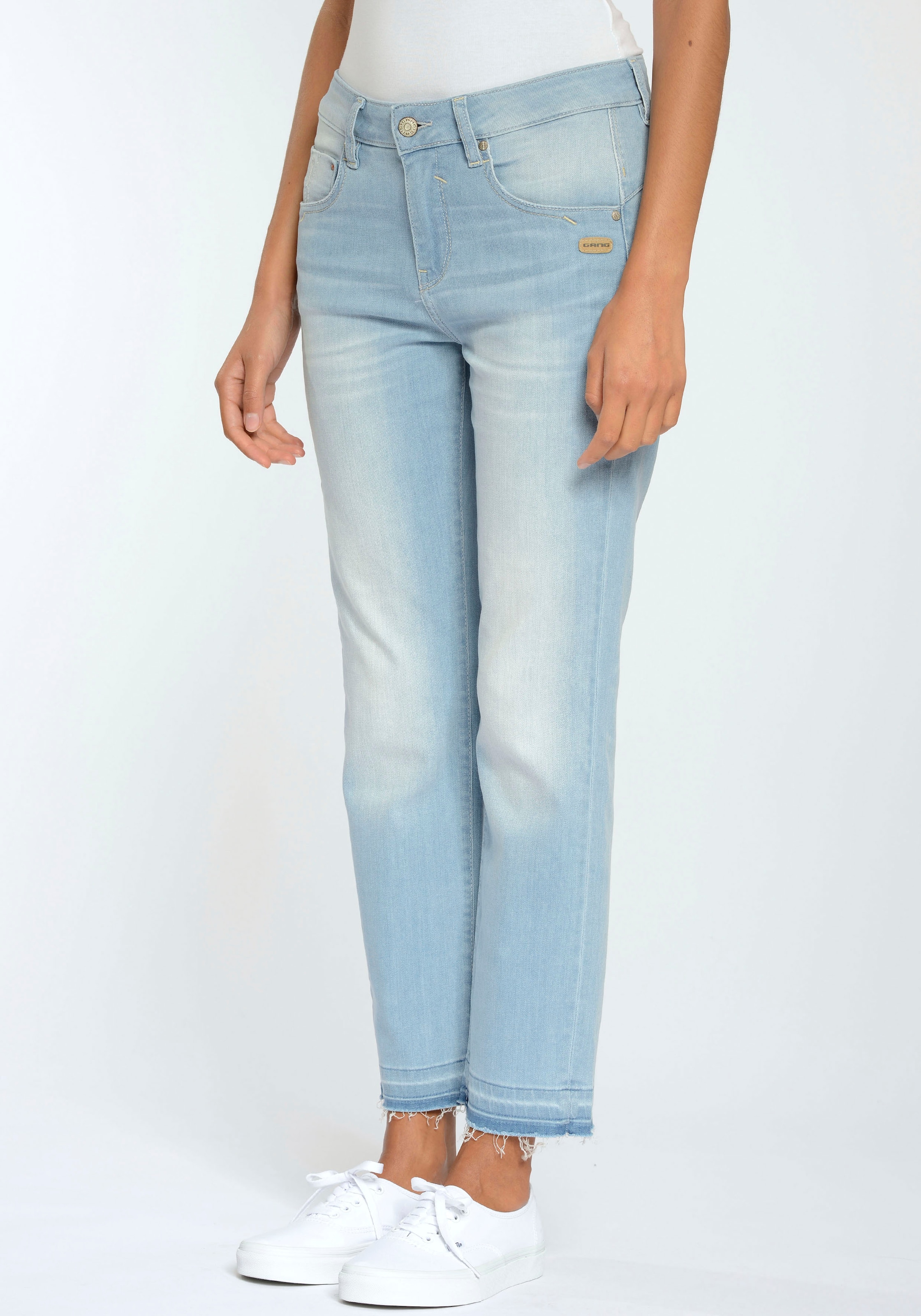GANG Straight-Jeans »94RUBINIA Elasthan-A Sitz durch perfekter CROPPED«, kaufen