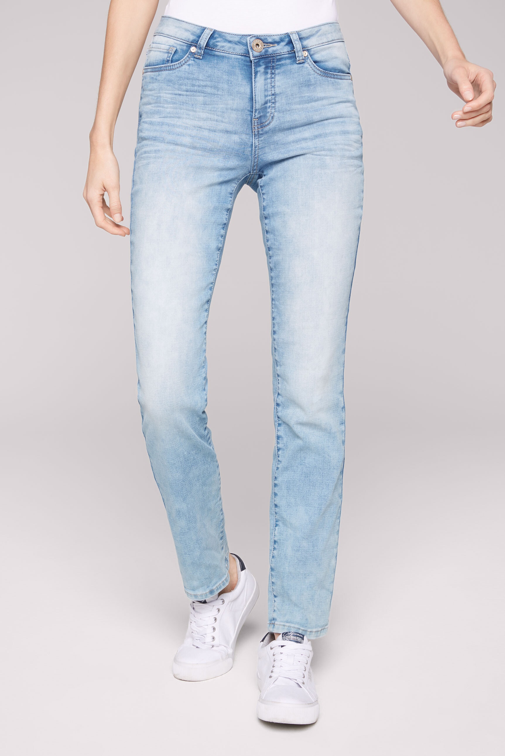 Bleaching-Effekten shoppen SOCCX Regular-fit-Jeans, mit