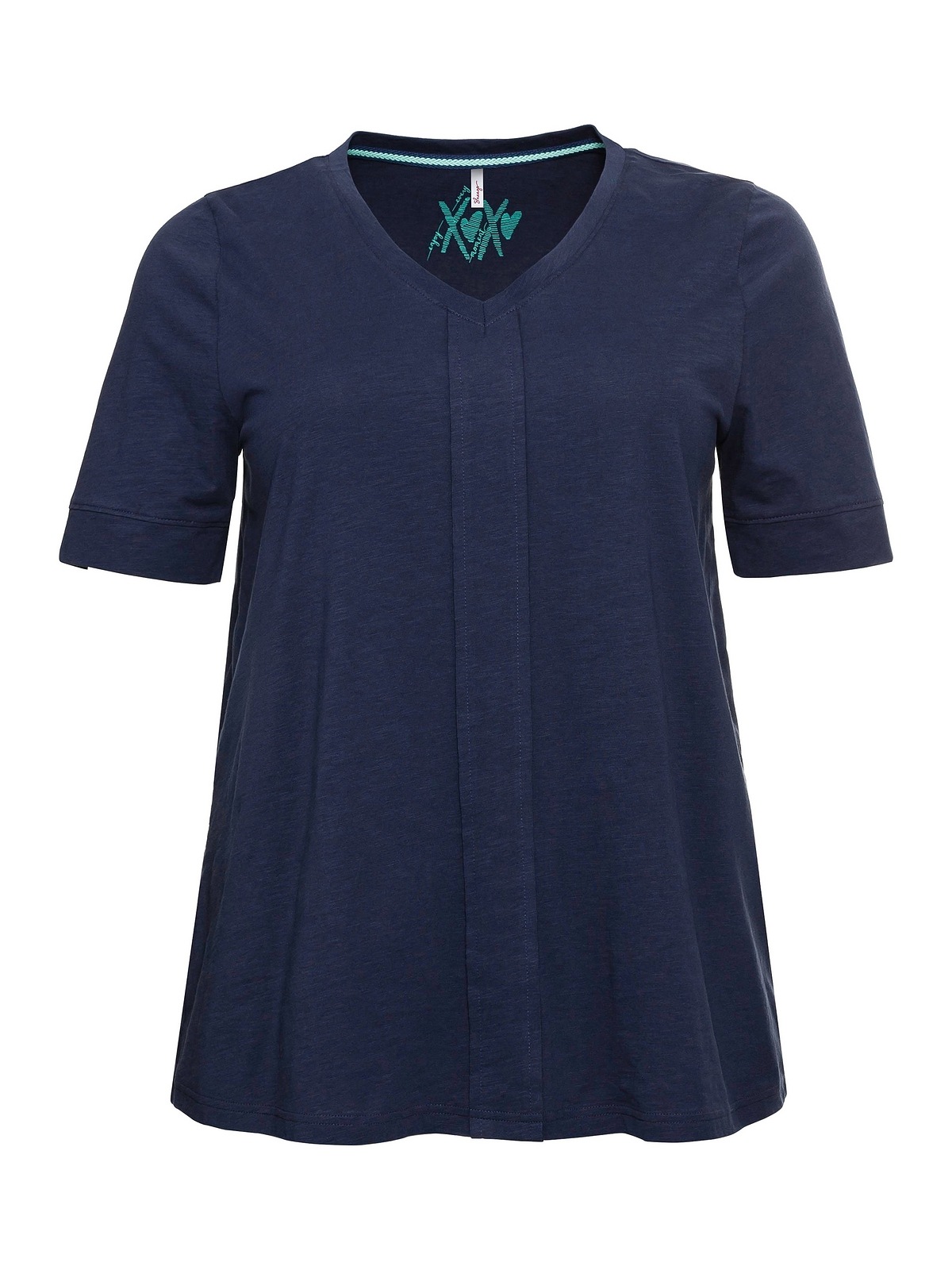 Sheego T-Shirt »Große Größen«, mit I\'m vorne bestellen | Falte dekorativer walking