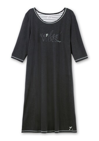 Sheego Nachthemd »Nachthemd«, mit Frontprint und Kontrastdetails kaufen