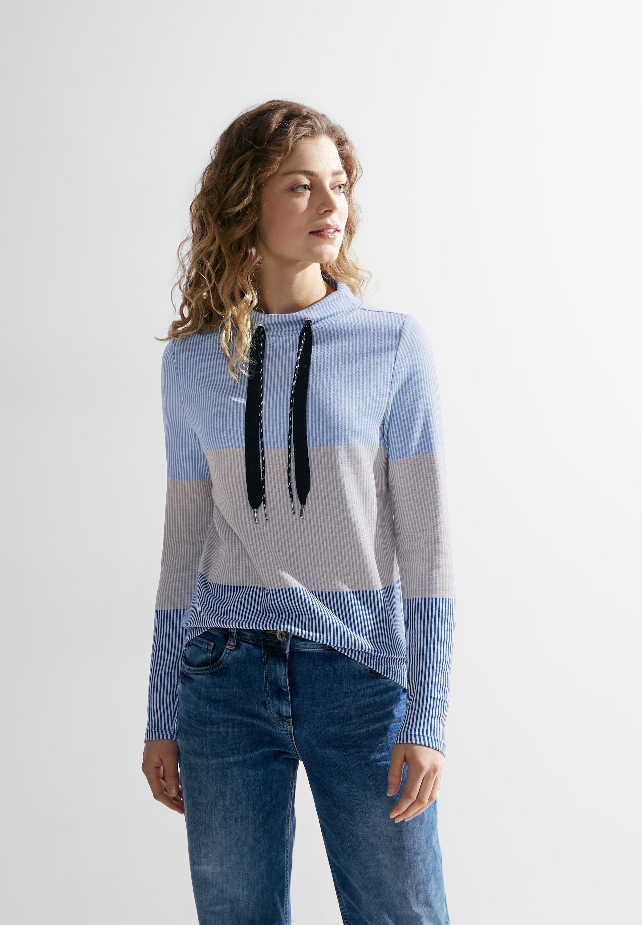 Cecil Stehkragenshirt, aus elastischem Materialmix online kaufen | I\'m  walking | Basic-Shirts