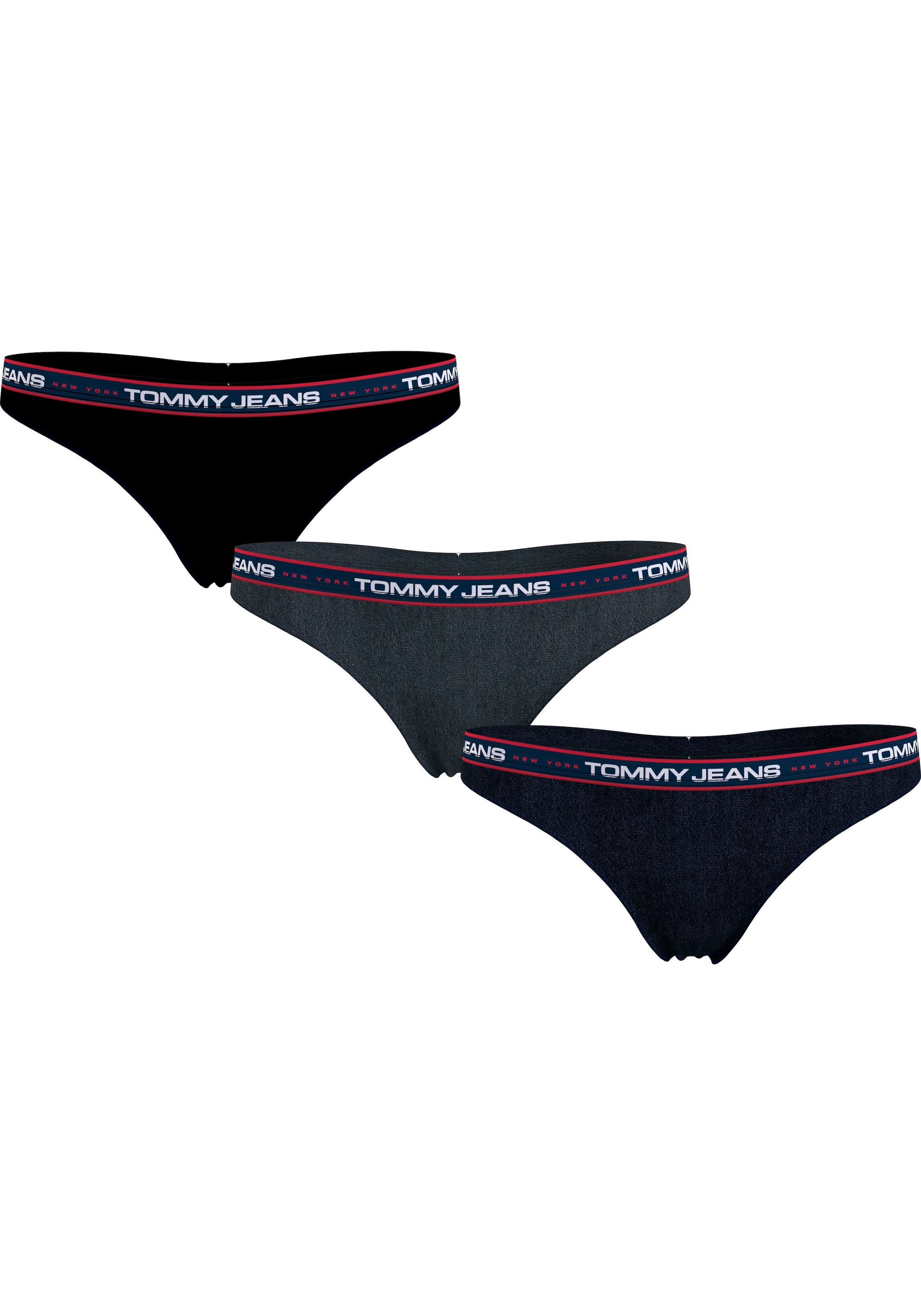 Tommy Hilfiger Underwear String »3P THONG (EXT SIZES)«, (Packung,  3er-Pack), mit elastischem Bund & Wäsche auf Rechnung bestellen