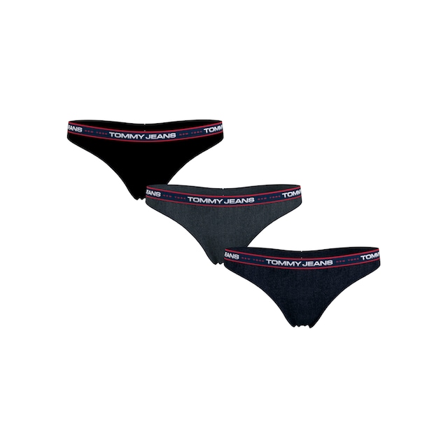 Tommy Hilfiger Underwear String »3P THONG (EXT SIZES)«, (Packung,  3er-Pack), mit elastischem Bund & Wäsche auf Rechnung bestellen