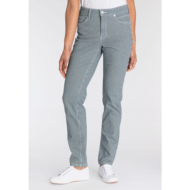 MAC Straight-Jeans »Melanie Stripe«, Figurbetonter femininer Schnitt  shoppen
