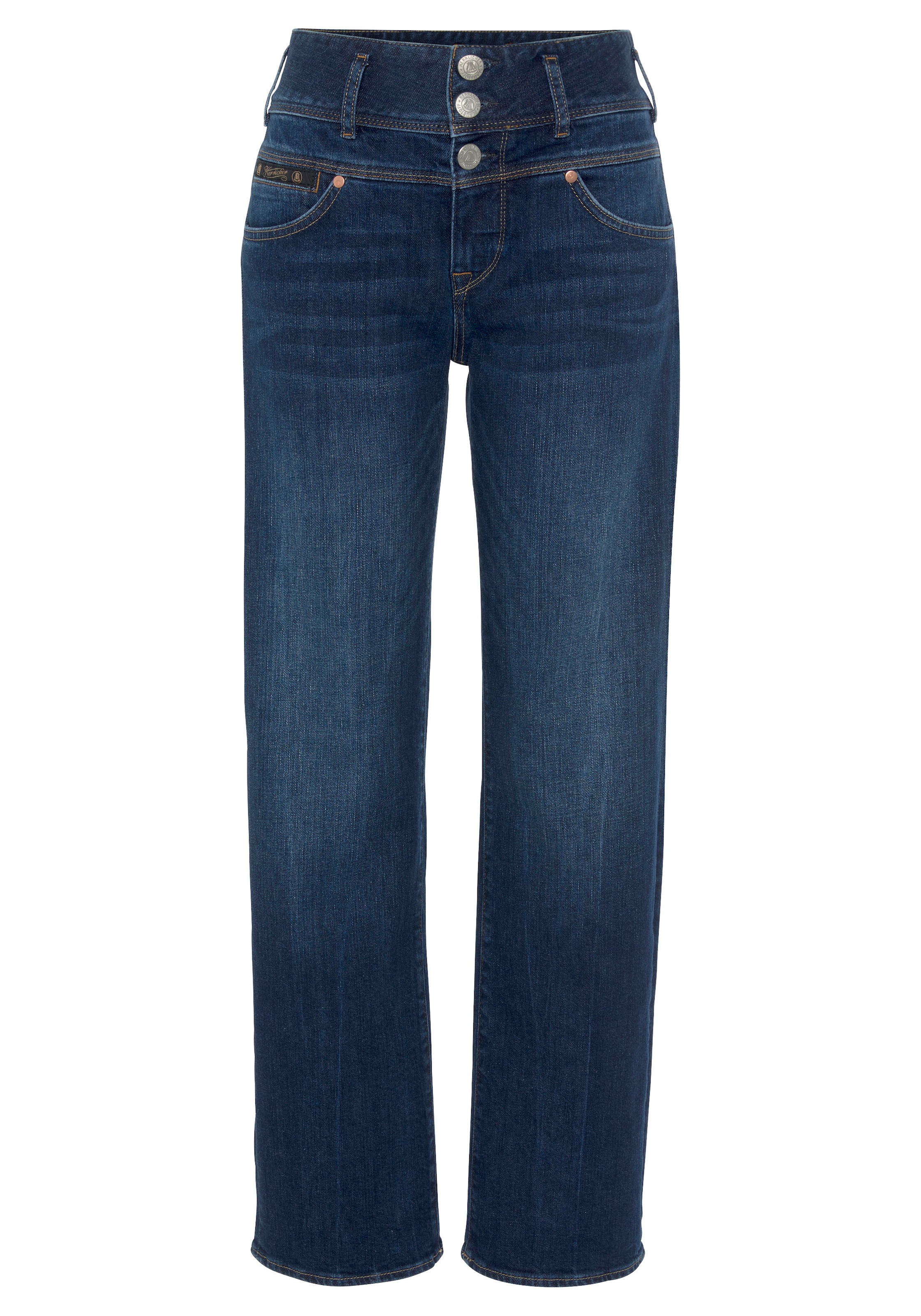 Herrlicher Straight-Jeans »RAYA«, mit seitlichen online streckende für eine Wirkung Keileinsätzen