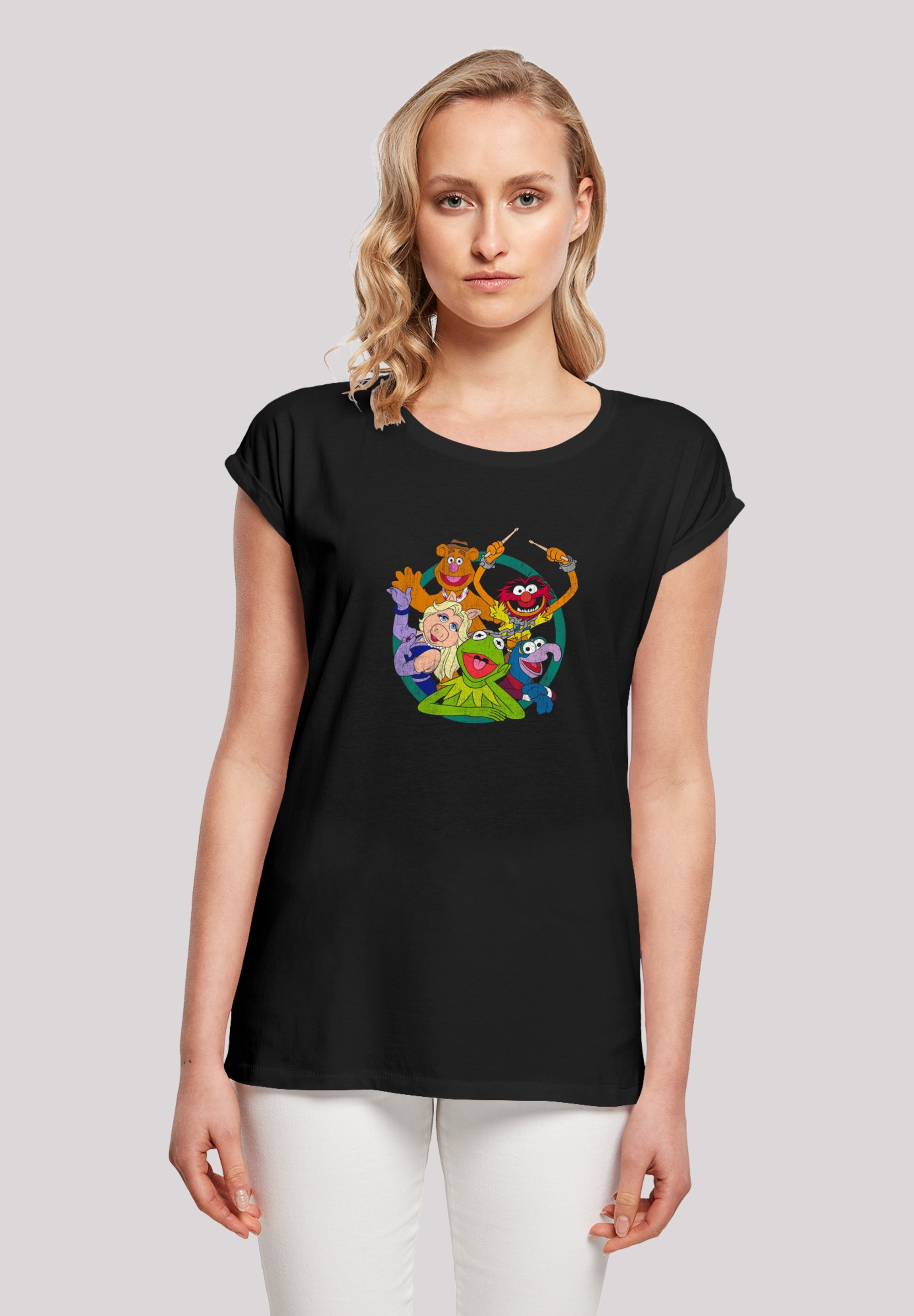 F4NT4STIC T-Shirt »Disney Die online Muppets Frosch Fozzie«, Print der Kermit