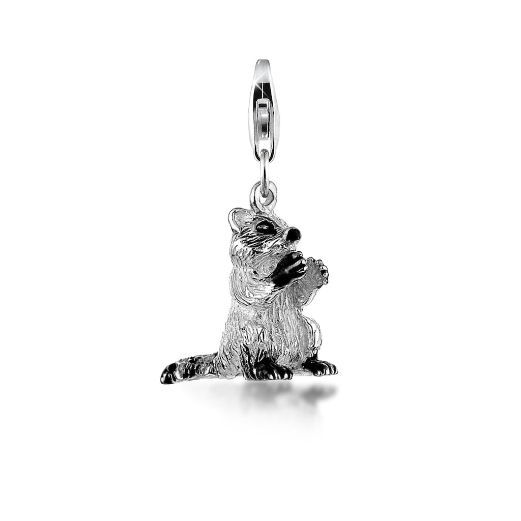 Nenalina Charm-Einhänger Bär Anhänger Emaille Tier 925 Silber