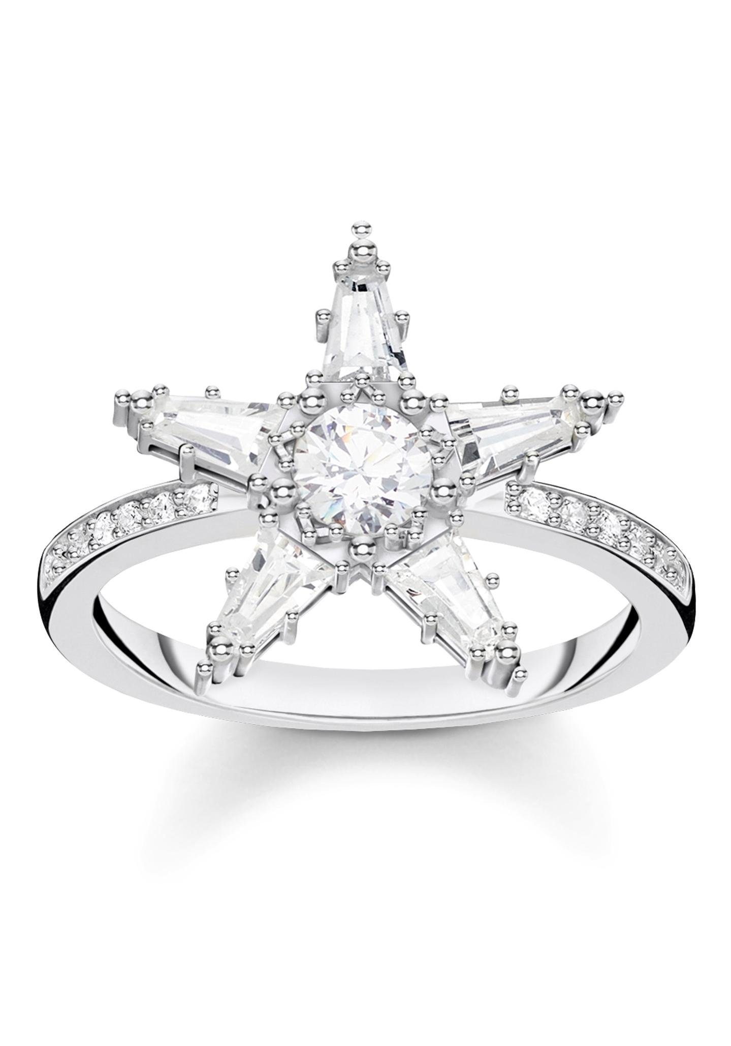 THOMAS SABO Silberring »Stern gross, TR2271-051-14-50, 52, 54, 56, 58, 60«, mit Zirkonia kaufen