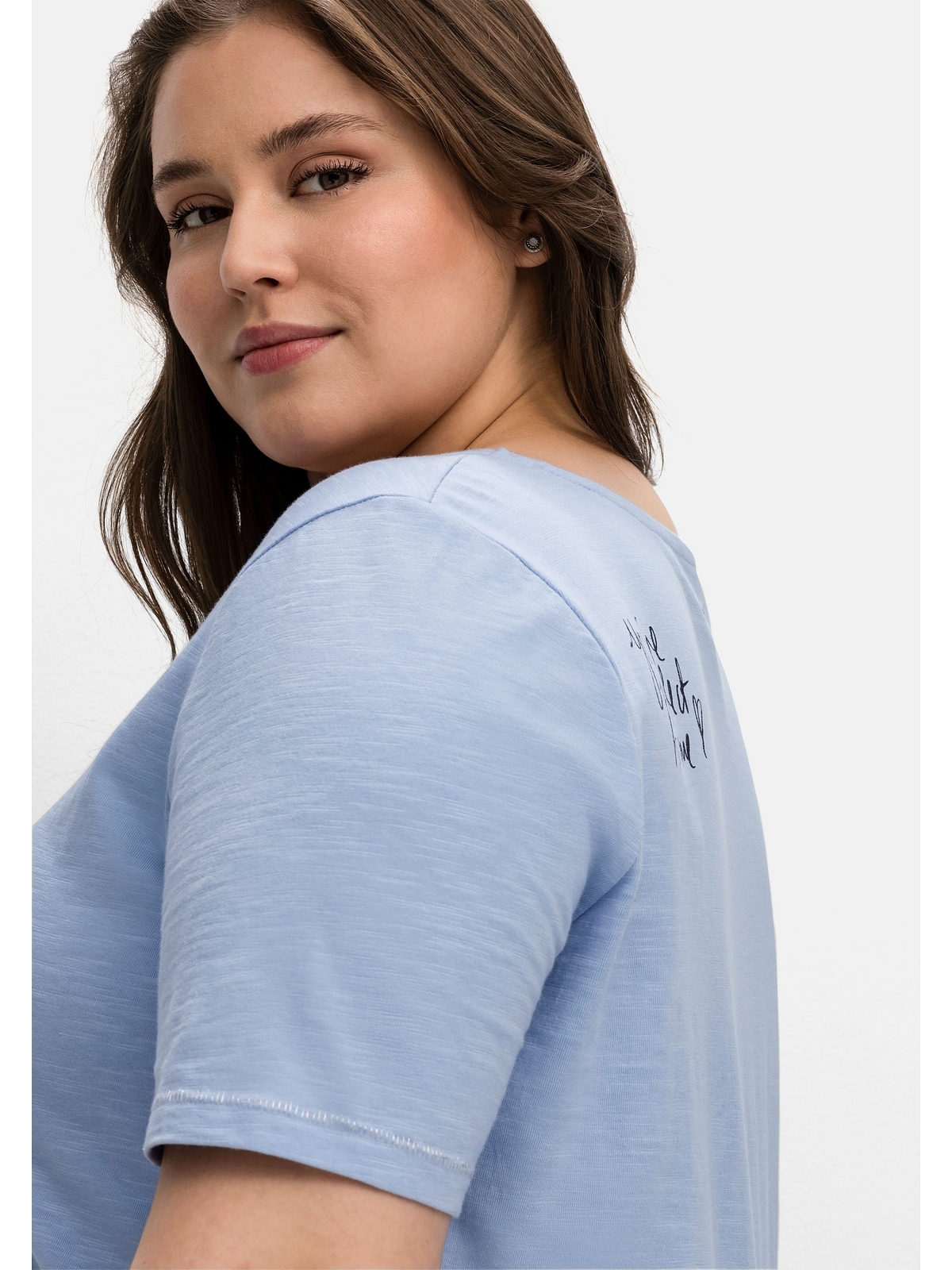 »Große kaufen auf Schulter hinten T-Shirt mit Sheego Größen«, der Print