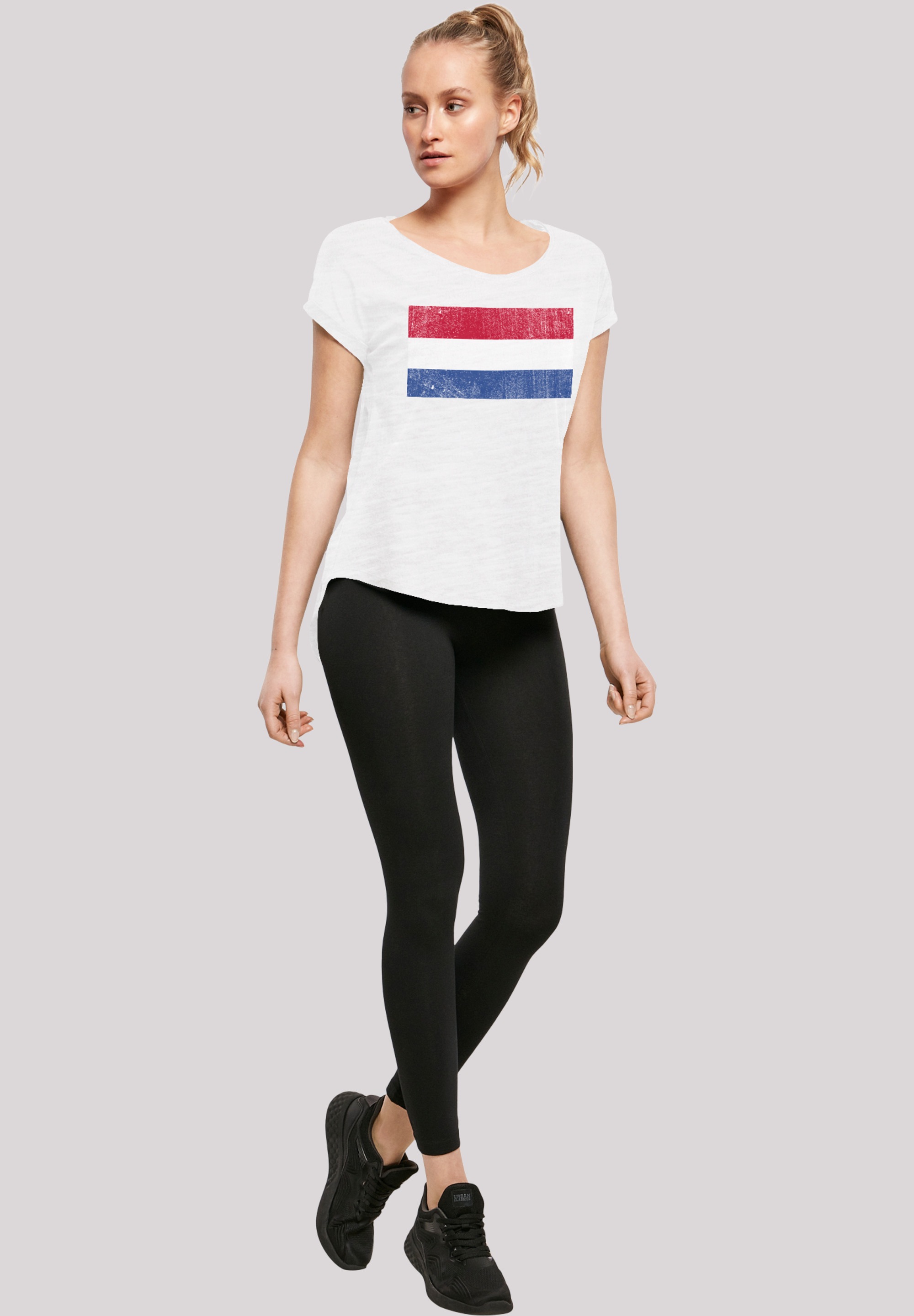 F4NT4STIC T-Shirt »Netherlands Holland Print shoppen NIederlande Flagge distressed«