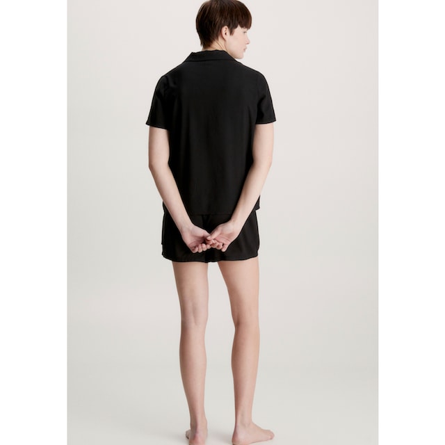 Calvin Klein Pyjama »S/S SHORT SET«, (Set, 2 tlg.), mit Hemdbluse & Wäsche  auf Rechnung bestellen