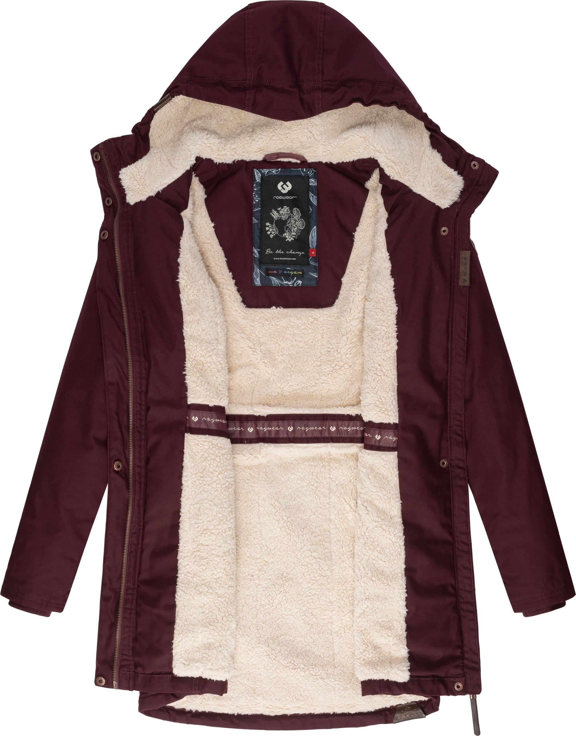 Winterparka | mit und Kapuze »Elsie«, stylischer Ragwear Teddyfleece bestellen walking I\'m Wintermantel