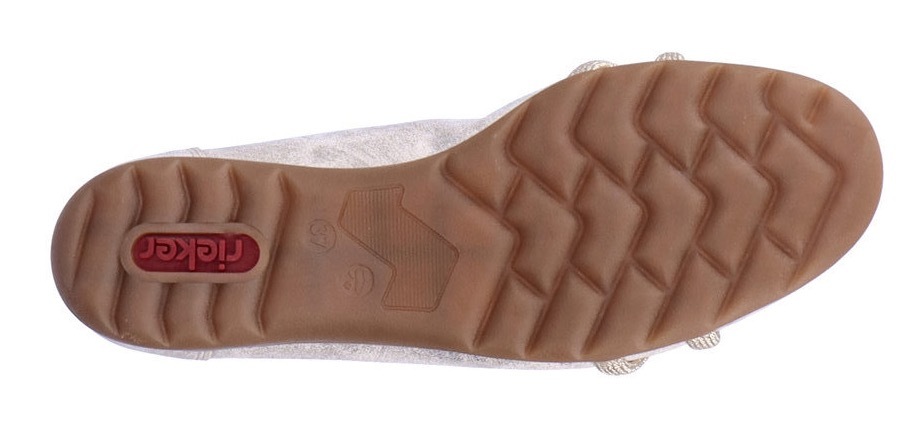 Rieker Ballerina, in schimmernder Metallic-Optik