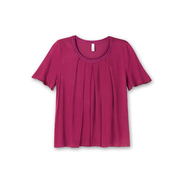 Sheego dekorativer A-Linie Größen«, in »Große T-Shirt mit Blende kaufen