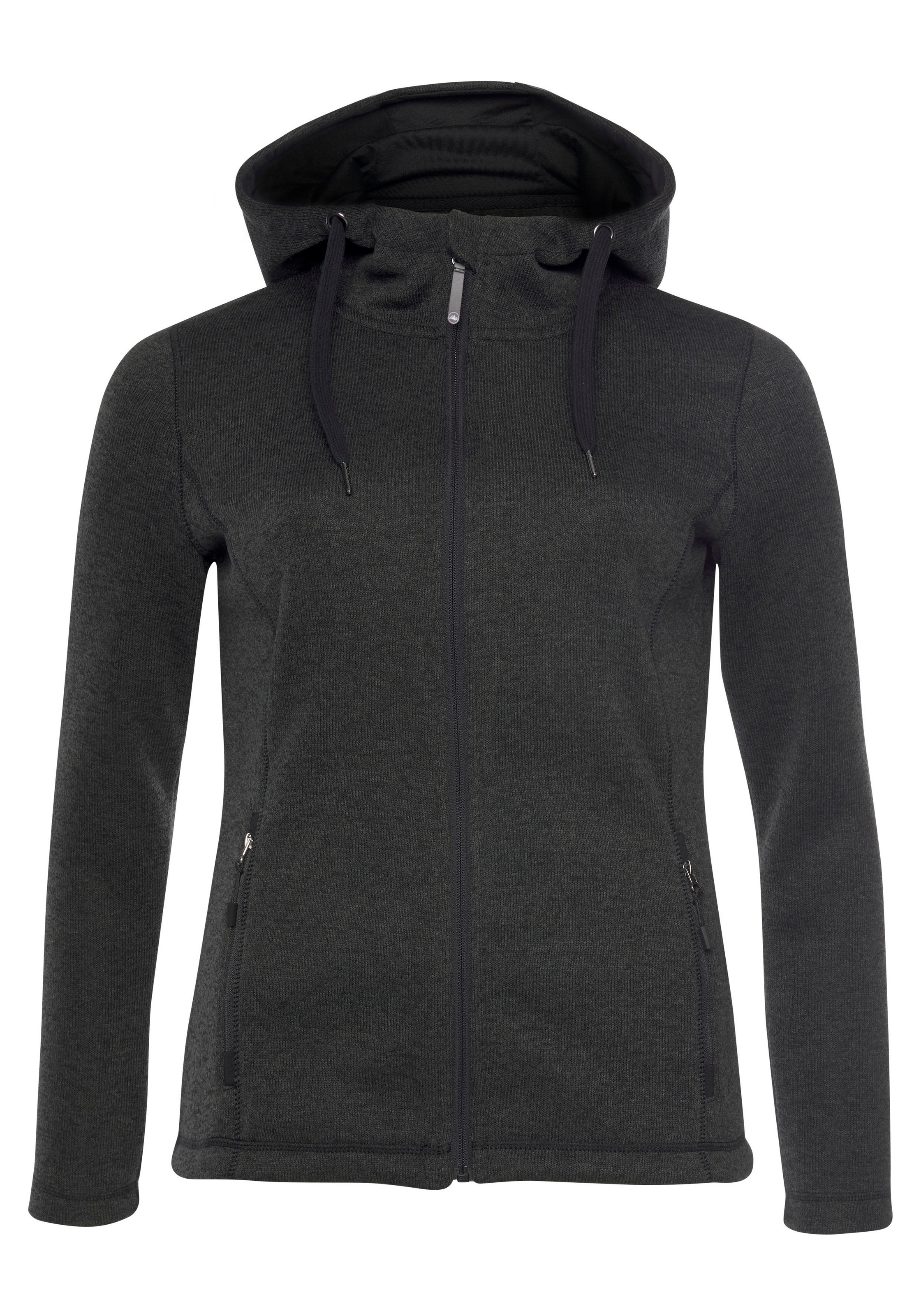Polarino Strickfleecejacke, mit Kapuze, mit gefütterter Kapuze kaufen