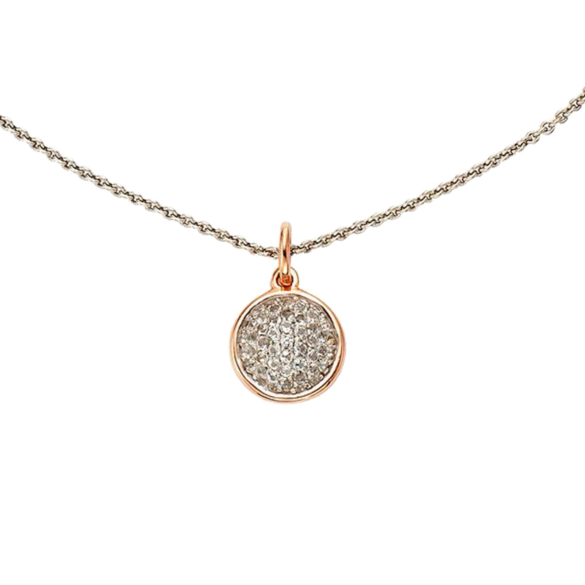 Jamelli Kette mit Anhänger »925 Silber zweifarbig Weißtopas«, (Set, 2 tlg.) kaufen