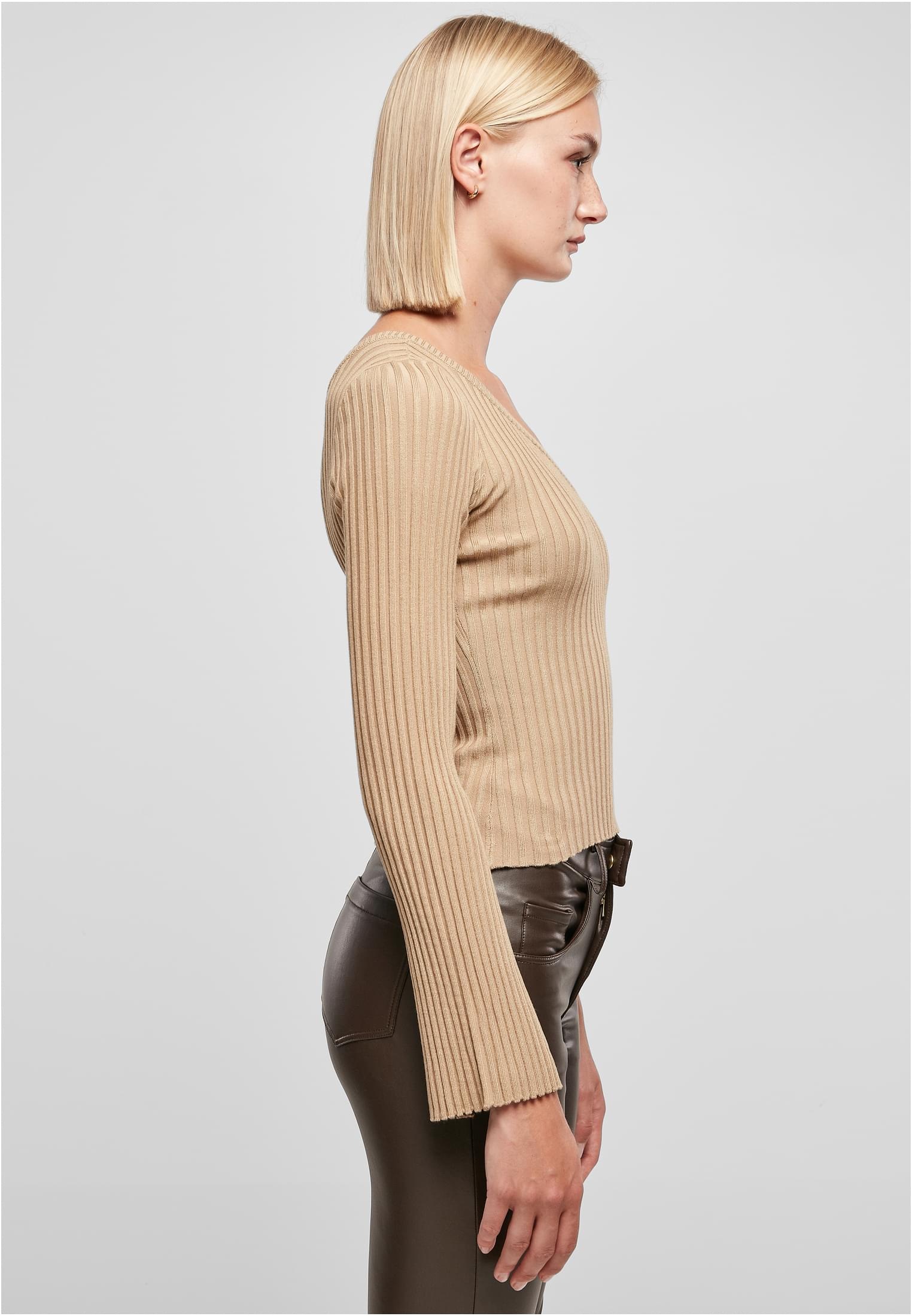 URBAN CLASSICS Sweater »Damen Ladies Short Rib Knit One Sleeve Sweater«, (1  tlg.) | I'm walking