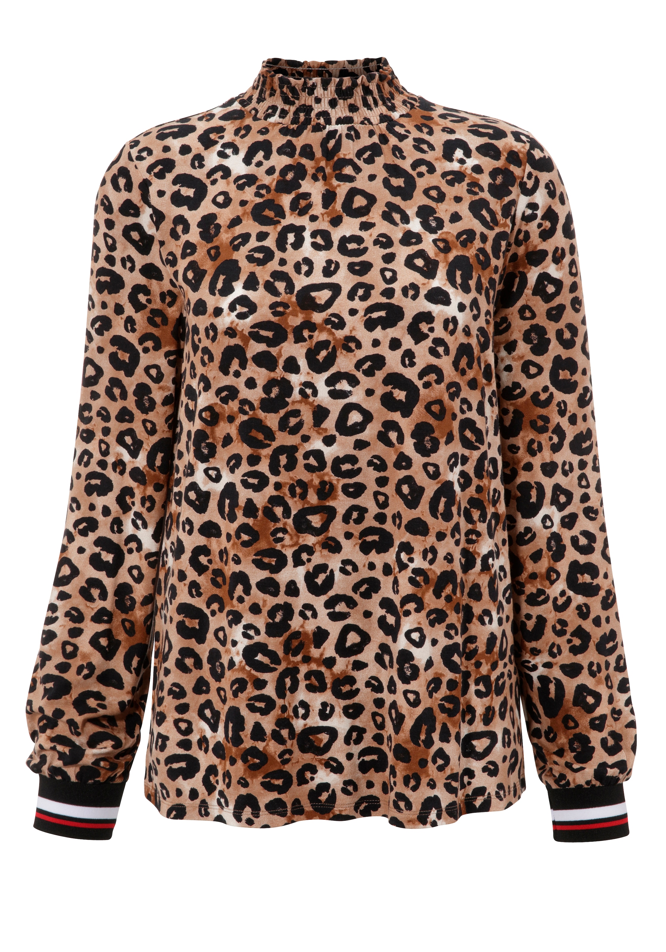 Einkaufen Aniston CASUAL Langarmshirt, online mit und I\'m | Animal-Print walking Bündchen gestreiften trendigem
