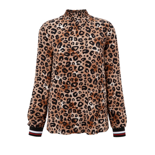 Aniston CASUAL Langarmshirt, mit trendigem Animal-Print und gestreiften  Bündchen online | I\'m walking | V-Shirts