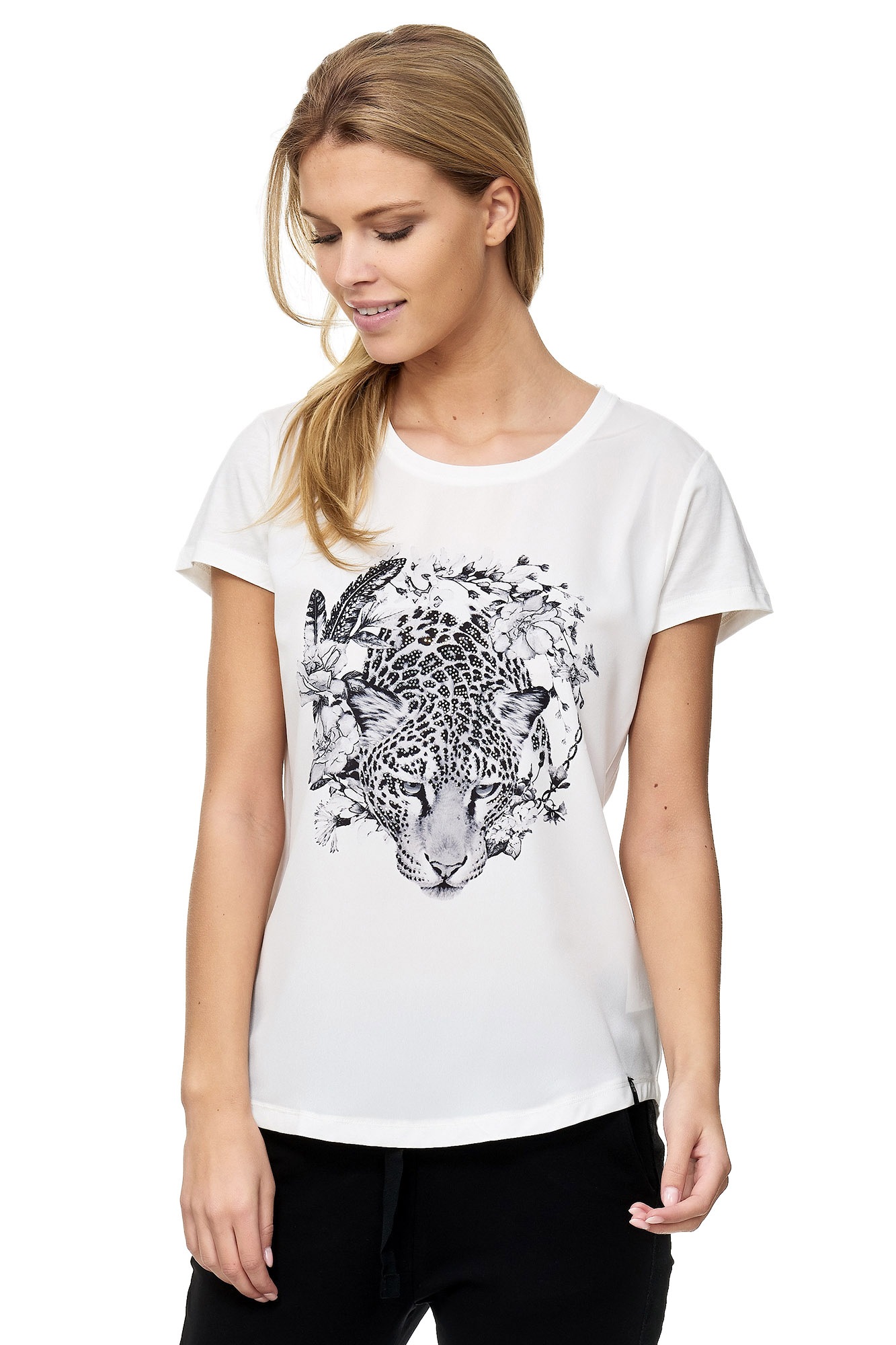 T-Shirt, mit shoppen Leoparden-Aufdruck Decay