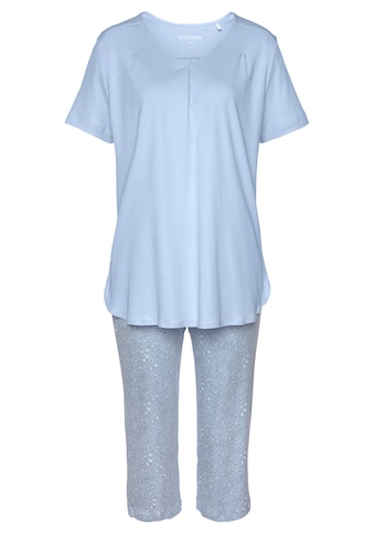Schiesser Pyjama, mit Faltenverarbeitung am Ausschnitt und gemusterter Hose kaufen