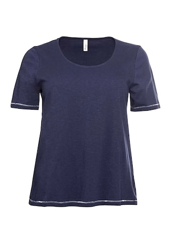 Sheego Rundhalsshirt »Shirt«, mit kleinem Druck hinten kaufen
