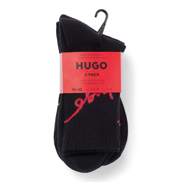 HUGO Socken »3P QS GIFTLUREX CC W«, (Packung, 3er Pack), Mit Logoschriftzug  online kaufen | I\'m walking