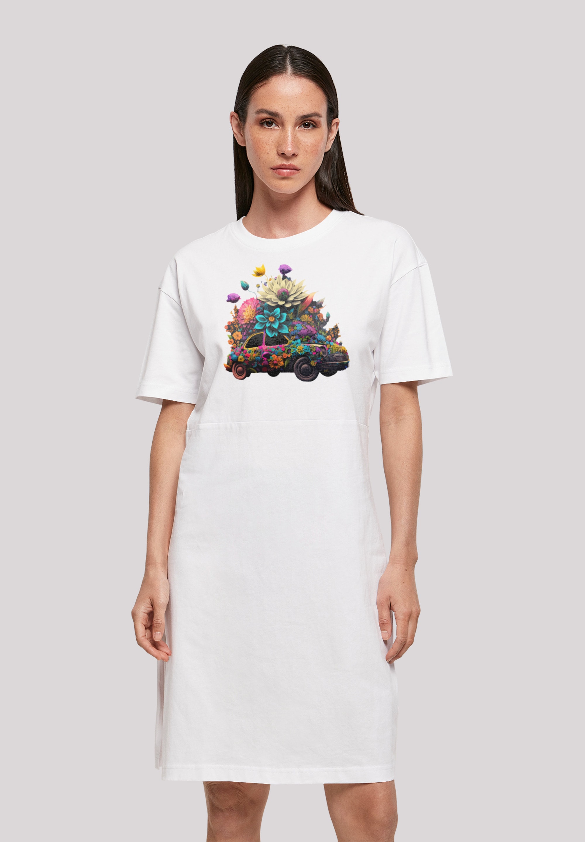 F4NT4STIC Shirtkleid »Blumen Auto«, shoppen Print