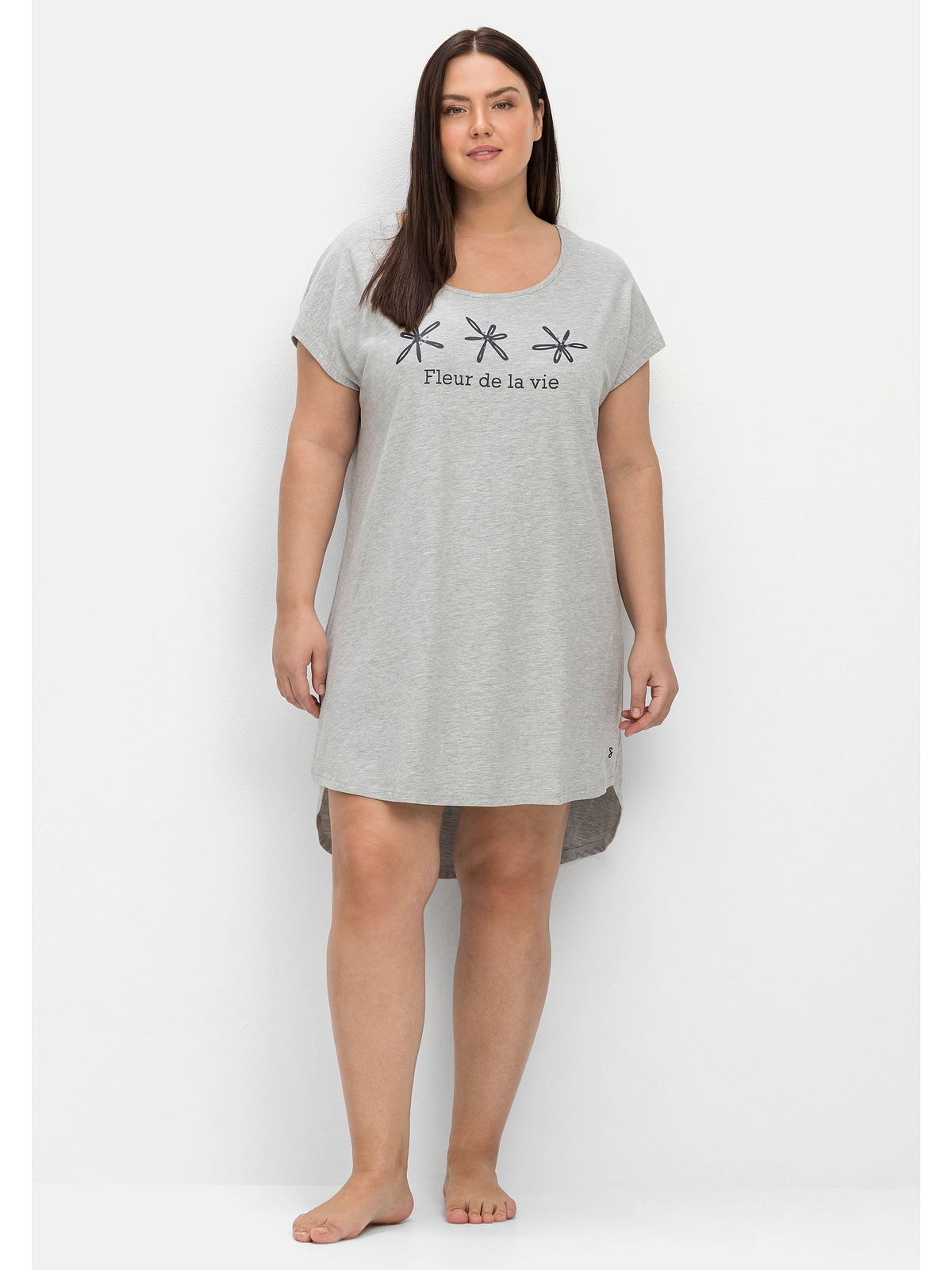 Sheego Nachthemd »Große Größen«, mit verlängerter Rückenpartie & Wäsche auf  Rechnung bestellen