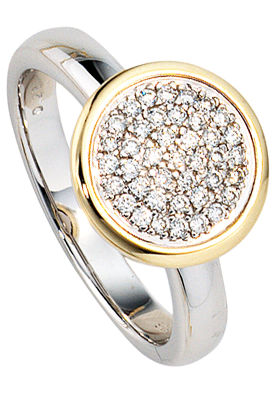 Diamanten JOBO Gold mit Diamantring 585 bicolor 40
