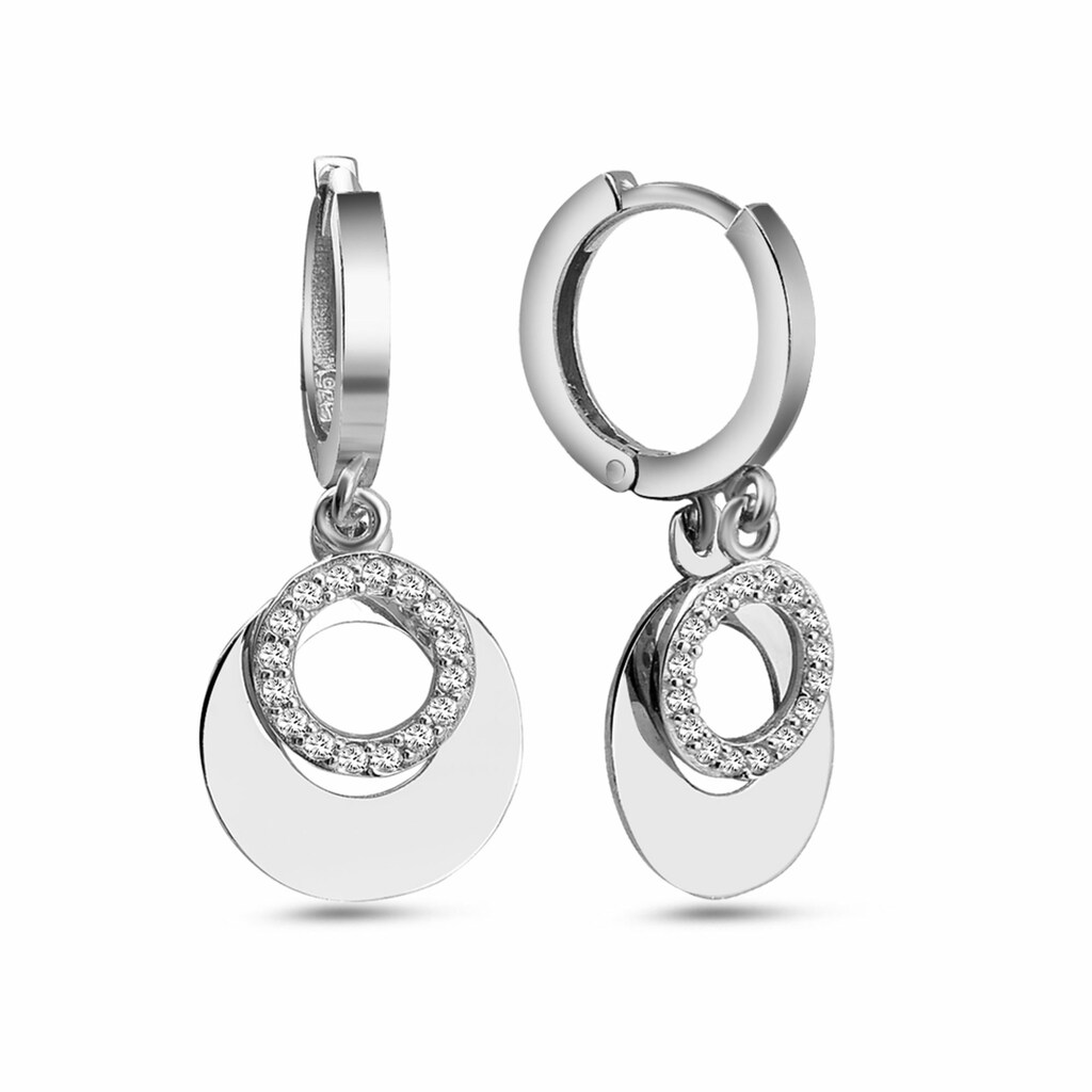 dKeniz Paar Ohrhänger 925/- Sterling Silber Zirkonia Einhänger dKeniz Paar Ohrhänger 925/- Sterling Silber Zirkonia Einhänger