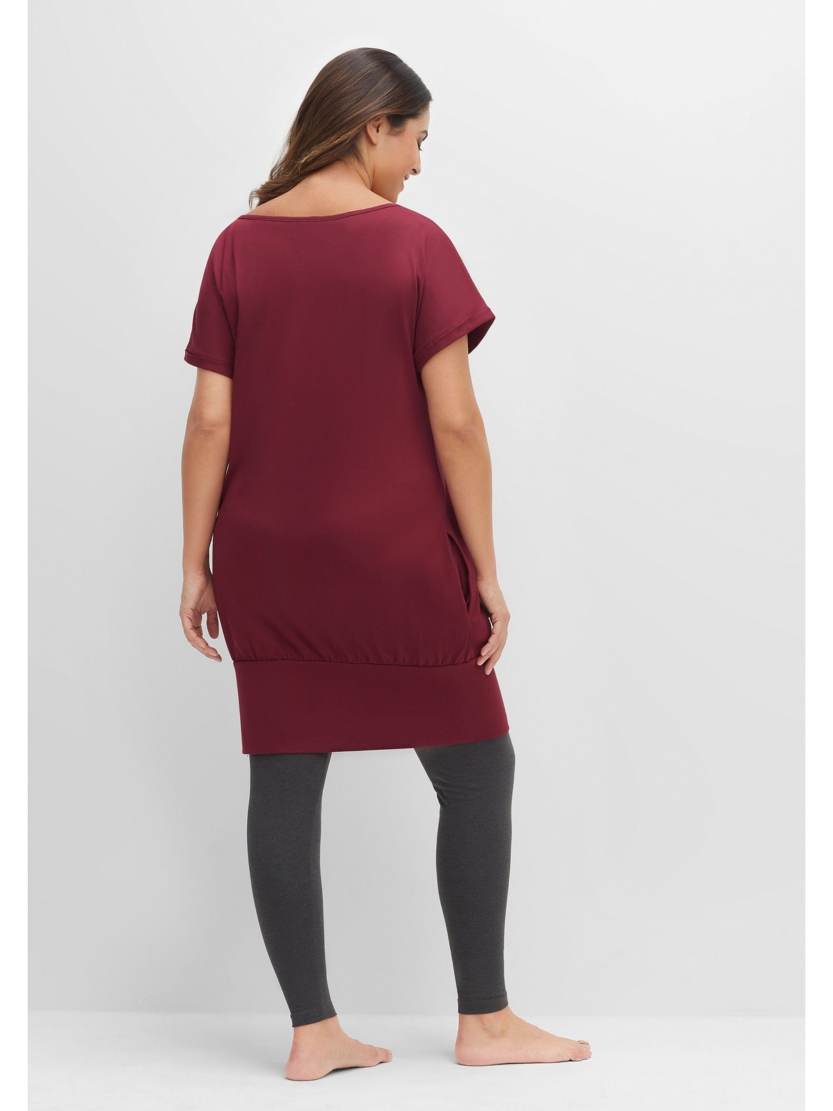 Sheego Jerseykleid »Große Größen«, mit breitem, elastischen Saum online